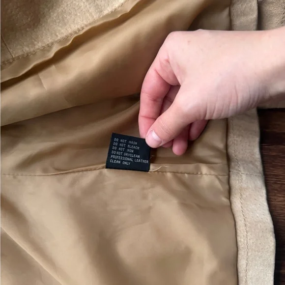 Vintage Me Jane Tan Suede Leather Jacket Floral Embroidered Boho Western Y2K- L - Picture 6 of 9